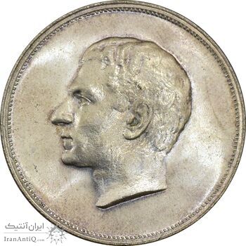 مدال نقره بیست و پنجمین سال سلطنت 1344 - MS64 - محمدرضا شاه