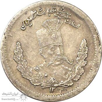 سکه 500 دینار 1323 تصویری - AU58 - مظفرالدین شاه