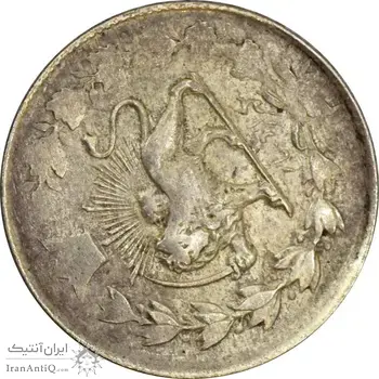سکه 1000 دینار 1328 خطی (چرخش 100 درجه) - AU55 - احمد شاه