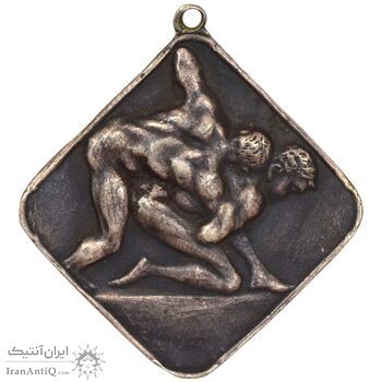 مدال نقره کشتی - EF - محمد رضا شاه