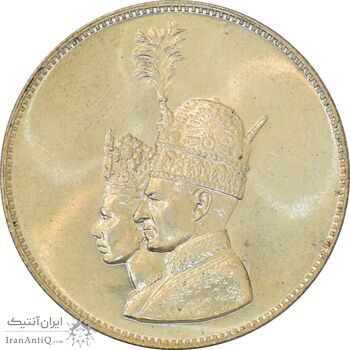 مدال نقره یادبود تاجگذاری 1346 - MS64 - محمد رضا شاه