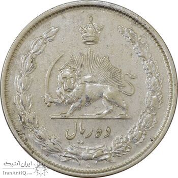 سکه 10 ریال 1324 - EF40 - محمد رضا شاه سکه 10 ریال 1324 - EF40 - محمد رضا شاه