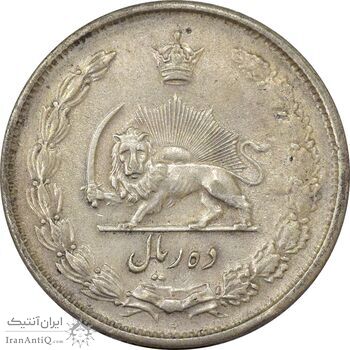 سکه 10 ریال 1324 - AU50 - محمد رضا شاه سکه 10 ریال 1324 - AU50 - محمد رضا شاه