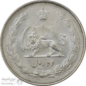 سکه 10 ریال 1324 - MS63 - محمد رضا شاه