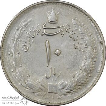 سکه 10 ریال 1324 - MS63 - محمد رضا شاه