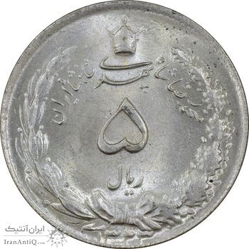 سکه 5 ریال 1323 - MS63 - محمد رضا شاه