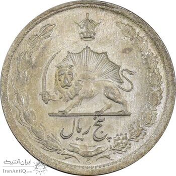 سکه 5 ریال 1323/2 - سورشارژ تاریخ - MS64 - محمد رضا شاه