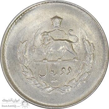 سکه 2 ریال 1335 مصدقی - MS64 - محمد رضا شاه سکه 2 ریال 1335 مصدقی - MS64 - محمد رضا شاه