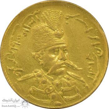 سکه طلا 1 تومان 1318 تصویری - AU58 - مظفرالدین شاه