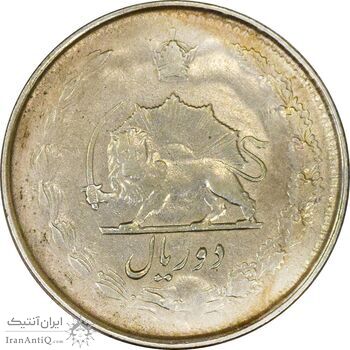 سکه 2 ریال 1323 - VF30 - محمد رضا شاه