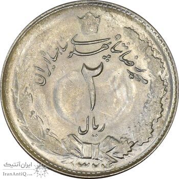 سکه 2 ریال 1324 - MS61 - محمد رضا شاه