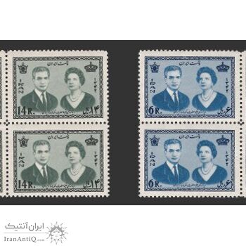 تمبر ژولیانا ملکه هلند 1342 - محمدرضا شاه