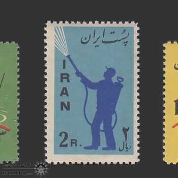 تمبر ریشه کنی مالاریا 1339 - محمدرضا شاه