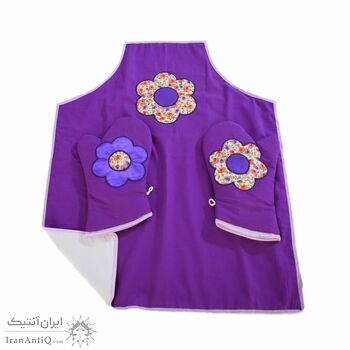 سرویس آشپزخانه مدل تکه دوزی ارغوان 10 پارچه به همراه ساک