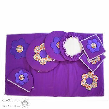 سرویس آشپزخانه مدل تکه دوزی ارغوان 10 پارچه به همراه ساک