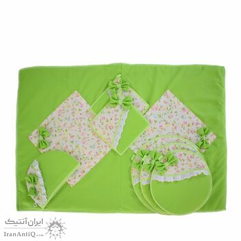 سرویس آشپزخانه مدل پروانه 10 پارچه رنگ سبز به همراه ساک سرویس آشپزخانه مدل پروانه 10 پارچه رنگ سبز به همراه ساک