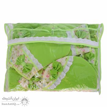 سرویس آشپزخانه مدل پروانه 10 پارچه رنگ سبز به همراه ساک سرویس آشپزخانه مدل پروانه 10 پارچه رنگ سبز به همراه ساک