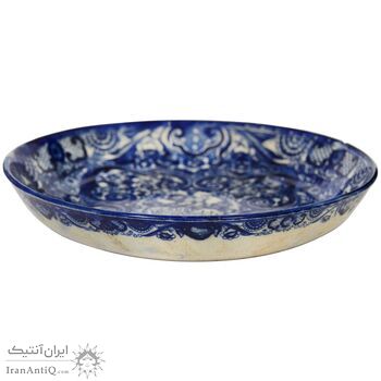 بشقاب سرامیکی شیر و خورشید - 19 سانتی - ناصرالدین شاه