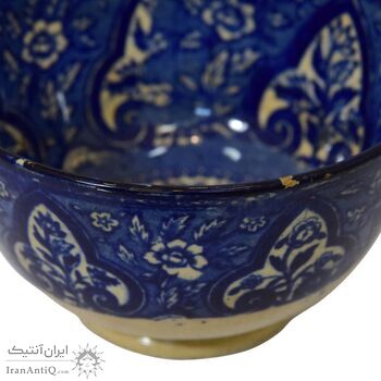 کاسه سرامیکی شیر و خورشید - 11/5 سانتی - ناصرالدین شاه