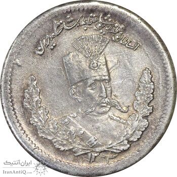 سکه 500 دینار 1323 تصویری - AU58 - مظفرالدین شاه