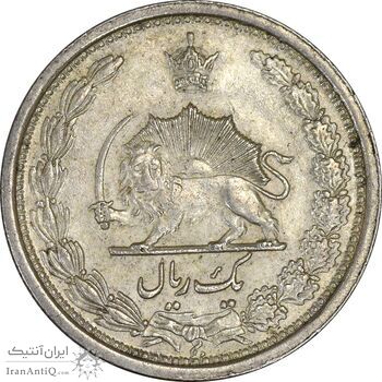 سکه 1 ریال 1313/0 - سورشارژ تاریخ - AU58 - رضا شاه