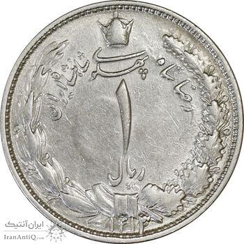 سکه 1 ریال 1313/2 - سورشارژ تاریخ نوع یک - AU55 - رضا شاه
