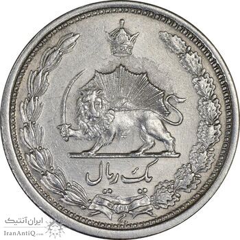 سکه 1 ریال 1313/2 - سورشارژ تاریخ نوع دو - EF45 - رضا شاه