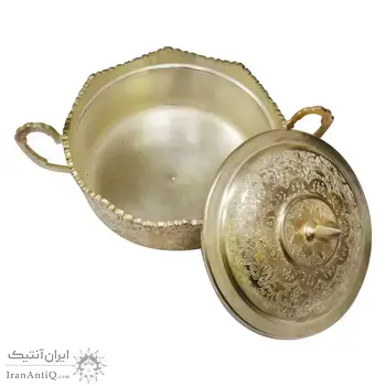 قندان نقره قلمزنی طرح اسلیمی