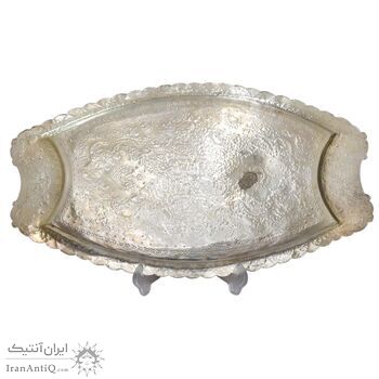 سینی نقره قلمزنی طرح اسلیمی