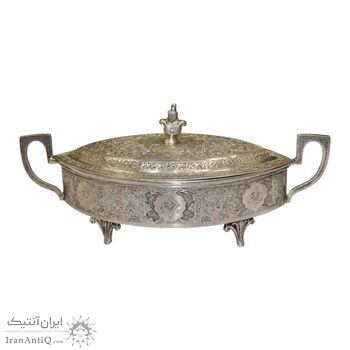 قندان نقره قلمزنی طرح اسلیمی - قلم پرورش قندان نقره قلمزنی طرح اسلیمی - قلم پرورش