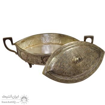 قندان نقره قلمزنی طرح اسلیمی - قلم پرورش قندان نقره قلمزنی طرح اسلیمی - قلم پرورش