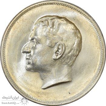 مدال نقره بیست و پنجمین سال سلطنت 1344 - MS63 - محمدرضا شاه