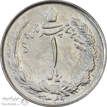 سکه 1 ریال 1349 - MS62 - محمد رضا شاه سکه 1 ریال 1349 - MS62 - محمد رضا شاه