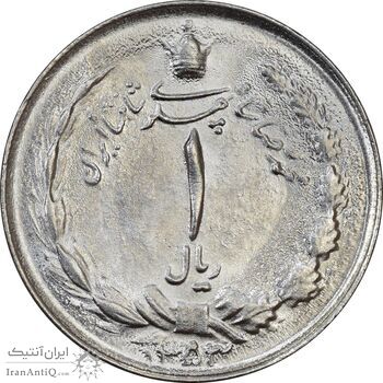 سکه 1 ریال 1353 خطی - تاریخ بزرگ - MS62 - محمد رضا شاه