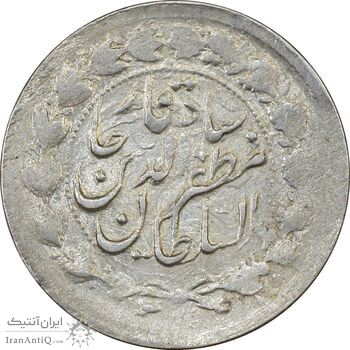 سکه 500 دینار بدون تاریخ خطی (چرخش 90 درجه) - EF45 - مظفرالدین شاه