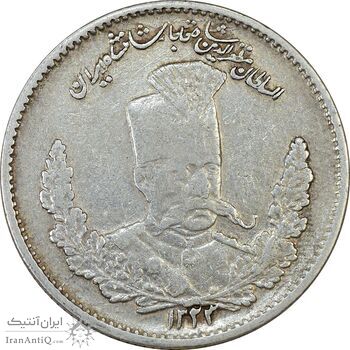 سکه 2000 دینار 1323 تصویری - VF35 - مظفرالدین شاه