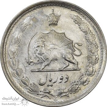 سکه 2 ریال 1343 - MS61 - محمد رضا شاه