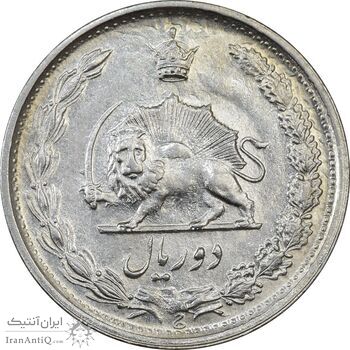 سکه 2 ریال 1348 - MS61 - محمد رضا شاه