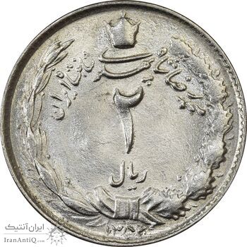 سکه 2 ریال 1352 - MS62 - محمد رضا شاه