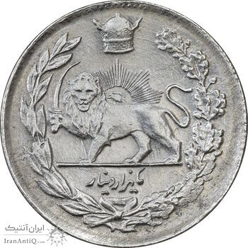 سکه 1000 دینار 1307 تصویری - MS61 - رضا شاه