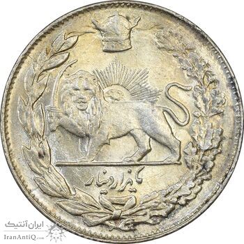 سکه 1000 دینار 1308 تصویری - MS63 - رضا شاه