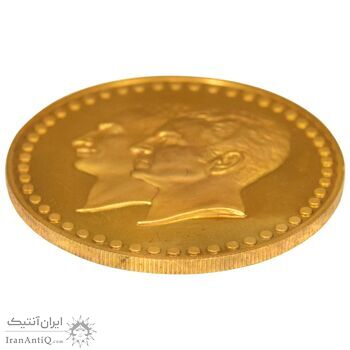 مدال برنز سایز 40 گرمی بانک ملی (نمونه) - PF62 - محمد رضا شاه