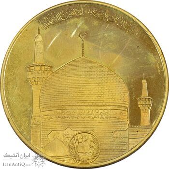 مدال برنز سایز 25 گرمی شاه در حرم (نمونه) - PF63 - محمد رضا شاه