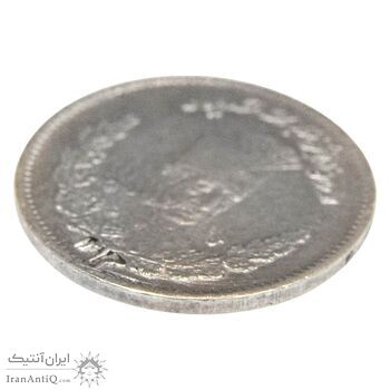 سکه 500 دینار 1323 تصویری (سایز کوچک) - AU58 - مظفرالدین شاه