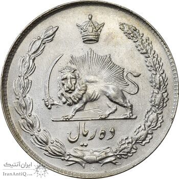 سکه 10 ریال 1343 (ضخیم) - AU58 - محمد رضا شاه