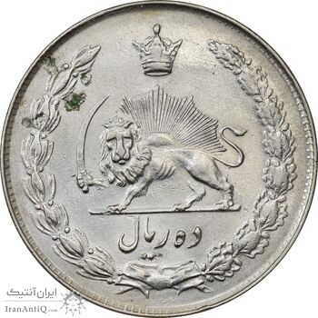سکه 10 ریال 1343 (ضخیم) - AU55 - محمد رضا شاه