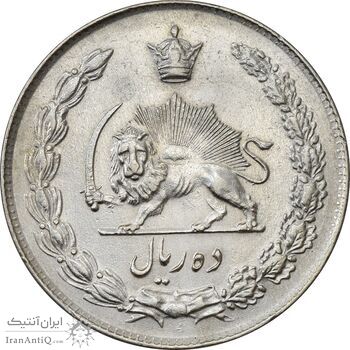 سکه 10 ریال 1343 (ضخیم) - EF45 - محمد رضا شاه سکه 10 ریال 1343 (ضخیم) - EF45 - محمد رضا شاه