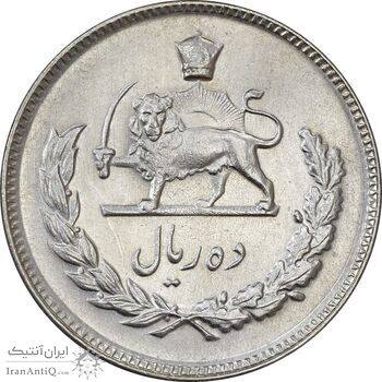 سکه 10 ریال 1345 - MS61 - محمد رضا شاه