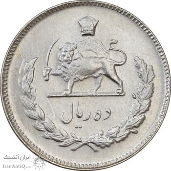 سکه 10 ریال 1345 - MS61 - محمد رضا شاه سکه 10 ریال 1345 - MS61 - محمد رضا شاه