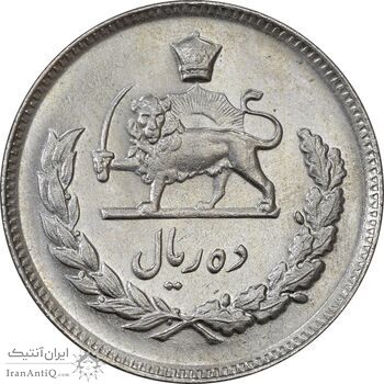 سکه 10 ریال 1345 - MS61 - محمد رضا شاه